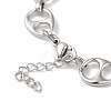 Non-Tarnish 304 Stainless Steel Hollow Teardrop Link Chain Bracelets for Women BJEW-B092-07P-3