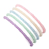 5Pcs 5 Colors Heart Acrylic & Glass Seed Beaded Stretch Bracelet Sets BJEW-JB10476-5