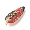 Natural Brazilian Agate Pendants PALLOY-JF01525-01-5