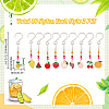 Alloy Enamel Fruit Pendant Decorations HJEW-AB00279-2