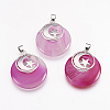 Natural Banded Agate Pendants KK-F751-F22-1