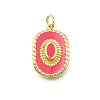 Brass Enamel Pendants KK-K400-20G-04-1