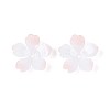 Flower Acrylic Bead Caps X-SACR-T017-51B-3