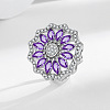 Flower Brass Micro Pave Cubic Zirconia Jewelry Set FS-WG0AAA8-01-4