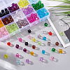225Pcs 15 Colors Transparent Acrylic Beads OACR-ME0001-03-5