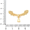 Brass Pave Clear Cubic Zirconia Pendants CU-CBA2C2D-04G-02-3