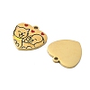 304 Stainless Steel Enamel Pendants STAS-G360-02G-2