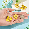 2 Pairs 2 Styles Iron Flower Dangle Earrings and Sweet and Stylish Multi-layer Petal Flower Stud Earrings EJEW-TA0001-80C-5