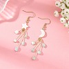 304 Stainless Steel Glass Dangle & Drop Earrings EJEW-JE07525-1