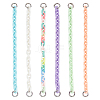 6Pcs 6 Colors Plastic Cable Chain Bag Strap FIND-WR0002-37-1