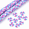 Handmade Polymer Clay Beads Strands X-CLAY-R091-8mm-01-4