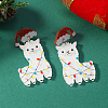 Cute Christmas Sheep Acrylic Dangle Stud Earrings QW2169-2