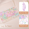 175G 5 Colors Baking Paint Transparent Glass Pendants DGLA-TA0001-40-5
