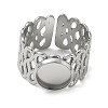 304 Stainless Steel Cuff Ring Components SA-CBA37BC-14B-P-2