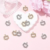 20Pcs 2 Colors Alloy Rhinestone Pendants FIND-YW0011-37-4