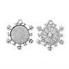Christmas Ornaments Alloy Snowflake Pendant Cabochon Settings LS-TIBEP-O006-29AS-2