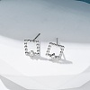 Brass Clear Cubic Zirconia Stud Earrings EJEW-Q014-03P-1