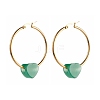 Heart Natural Stone Beads Earrings for Girl Women EJEW-JE04638-2