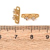 Brass Pave Clear Cubic Zirconia 3-Hole Spacer Bars KK-K422-21G-3