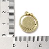 Brass Micro Pave Cubic Zirconia Pendants KK-E092-16G-03-3