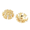 Brass Micro Pave Clear Cubic Zirconia Bead Caps KK-V015-32G-1