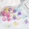 28pcs 7 colors Luminous Opaque Resin Pendants RESI-TA0002-12-4