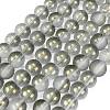 Frosted Transparent Glass Bead Strands GLAA-P065-6mm-12-2