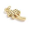 Brass Micro Pave Cubic Zirconia Pendants ZIRC-G165-01G-5