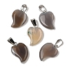 Natural Grey Agate Pendants G-B127-11P-10-2