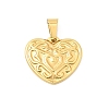 304 Stainless Steel Pendants STAS-C163-04F-G-1