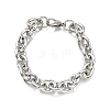 304 Stainless Steel Cable Chain Bracelets for Women BJEW-Q050-01C-P-2