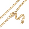 304 Stainless Steel Dapped Chain Necklaces NJEW-H043-02P-2