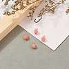 Dyed Synthetic Coral Flower Charms with Brass Loops PALLOY-JF00558-30A-1