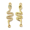 925 Sterling Silver Micro Pave Clear Cubic Zirconia Connector Charms STER-I010-16G-1