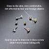 60Pcs Stainless Steel Ear Nuts STAS-BBC0005-14G-5