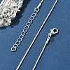 Brass Round Snake Chain Necklace Making MAK-T006-11B-S-1