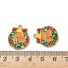 304 Stainless Steel Enamel Pendants STAS-L300-012G-05-3