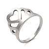 Non-Tarnish 201 Stainless Steel Finger Rings RJEW-G278-24P-1