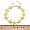 Starfish Brass Link Chain Bracelets for Women BJEW-K248-07A-G-5