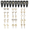 30Pcs 15 Styles Golden Brass Micro Pave Rhinestone Cabochons DIY-HY0002-56-1