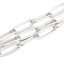 Tarnish Resistant 304 Stainless Steel Paperclip Chains CHS-H031-02P