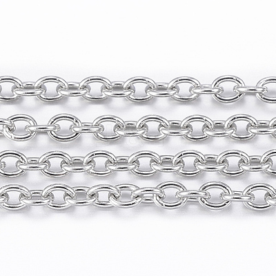 Tarnish Resistant 304 Stainless Steel Cable Chains CHS-H009-06P-1