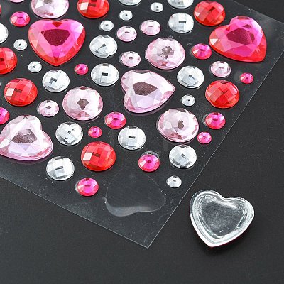 Transparent Acrylic Rhinestone Sticker DIY-WH0067-03D-1