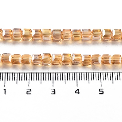 Electroplate Glass Bead Strands EGLA-J028-4x4mm-AB18-1