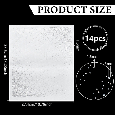 14Pcs Glass Rhinestone HTV Transfer Vinyl Sheets DIY-FG0010-29C-1
