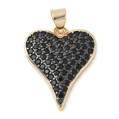 Brass Micro Pave Cubic Zirconia Pendants KK-K298-15C-G-1