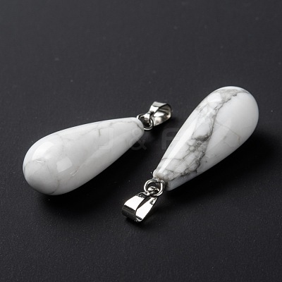 Natural Howlite Pendants G-F707-15-1
