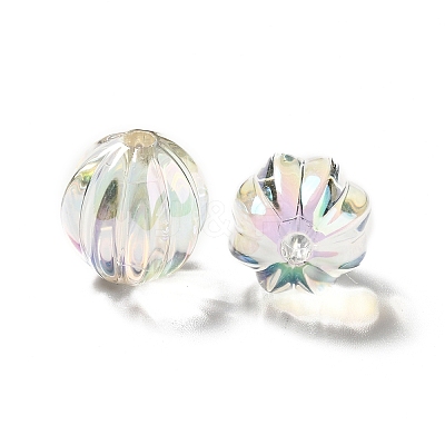 Two Tone UV Plating Rainbow Iridescent Acrylic Beads LS-TACR-D010-05E-1