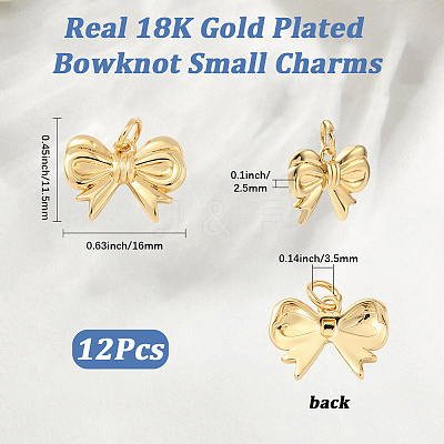 12pcs Brass Pendants KK-BBC0020-28-1