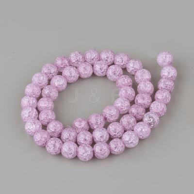 Synthetic Crackle Quartz Beads Strands GLAA-S134-8mm-14-1